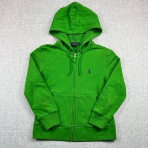 Vintage‎ Y2K Ralph Lauren Sport Zip Hoodie Sweatshirt Women Small Green Preppy